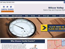 Tablet Screenshot of carefulcourier.com